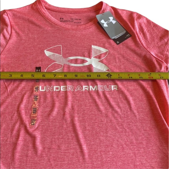 Girls Under Armour Pink Sports Top - Picture 6 of 9